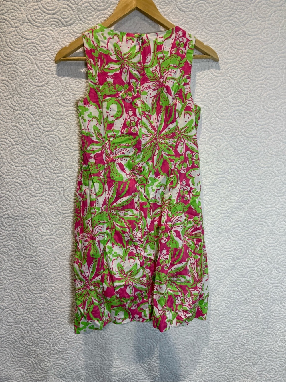 Lilly Pulitzer Pink Green White Floral Mini Dress - Picture 6 of 9